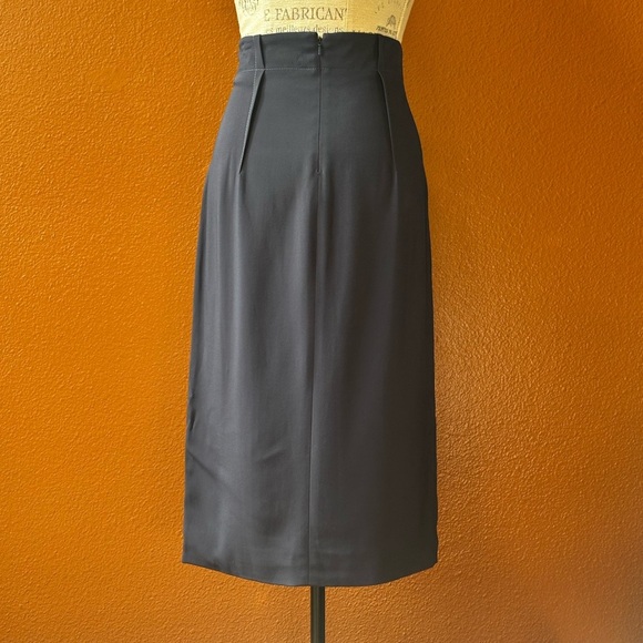 Cushnie High Waist Pencil Skirt In Navy Blue Size 12 Amazing Condition! - Picture 8 of 11
